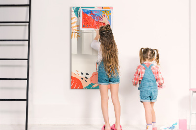 Tableau magnétique effaçable Fleur d'été