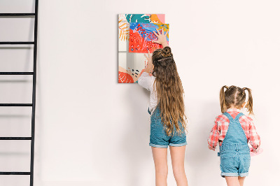 Tableau magnétique effaçable Fleur d'été