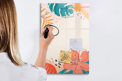 Tableau magnétique effaçable Fleur d'été