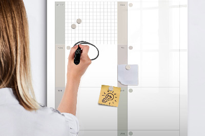 Tableau aimanté mural Agenda hebdomadaire