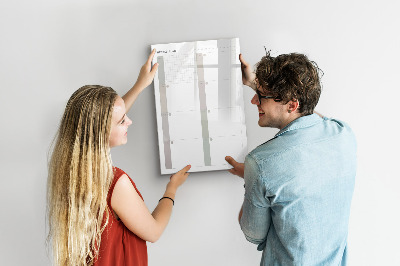 Tableau aimanté mural Agenda hebdomadaire