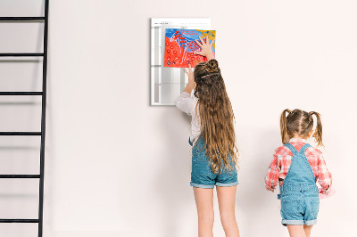 Tableau aimanté mural Agenda hebdomadaire