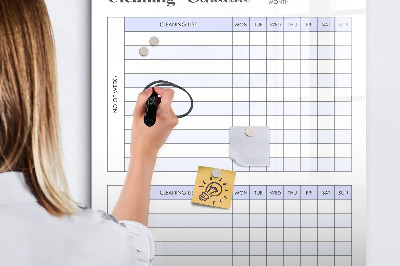 Tableau magnétique effaçable Calendrier de nettoyage