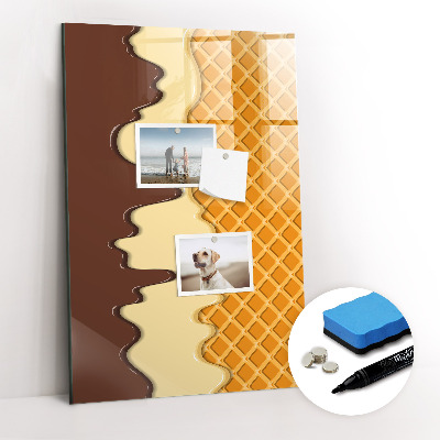 Tableau aimanté mural Crème glacée avec garniture