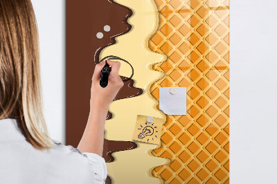 Tableau aimanté mural Crème glacée avec garniture