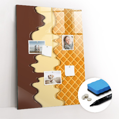 Tableau aimanté mural Crème glacée avec garniture