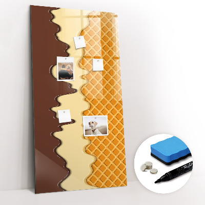 Tableau aimanté mural Crème glacée avec garniture