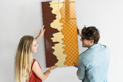 Tableau aimanté mural Crème glacée avec garniture