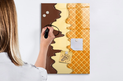 Tableau aimanté mural Crème glacée avec garniture