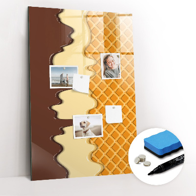 Tableau aimanté mural Crème glacée avec garniture