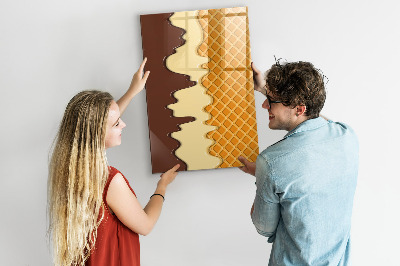 Tableau aimanté mural Crème glacée avec garniture