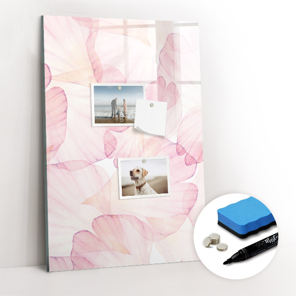 Tableau magnétique décoratif Pétales d'aquarelle