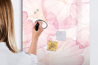 Tableau magnétique décoratif Pétales d'aquarelle