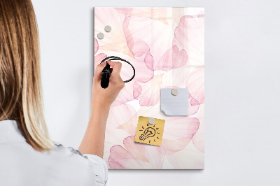 Tableau magnétique décoratif Pétales d'aquarelle