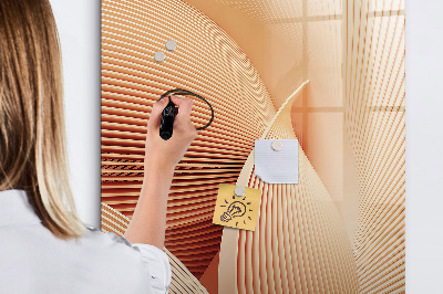 Tableau magnétique effaçable Modèle d'abstraction des vagues