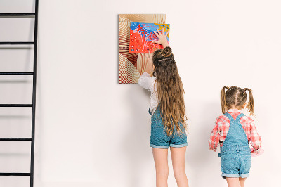 Tableau magnétique effaçable Modèle d'abstraction des vagues