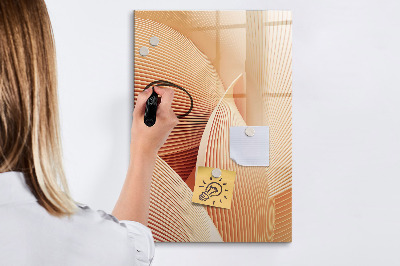 Tableau magnétique effaçable Modèle d'abstraction des vagues