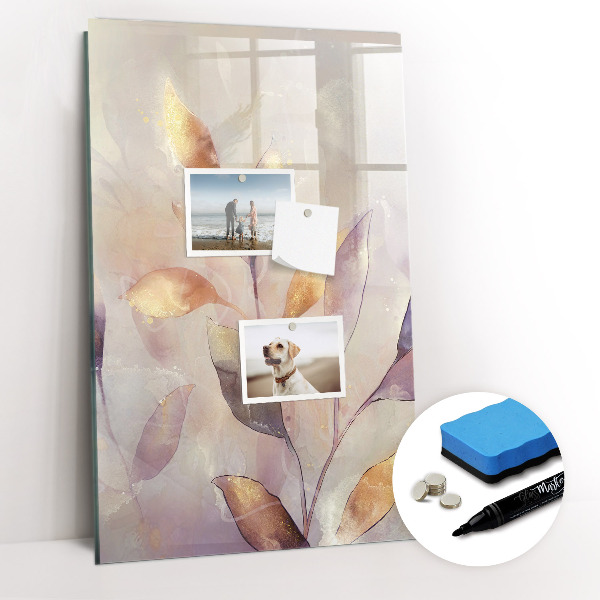 Tableau aimanté mural Plantes à l'aquarelle