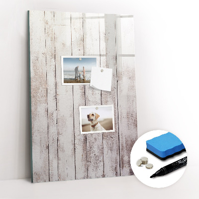 Tableau magnétique décoratif Planches de bois