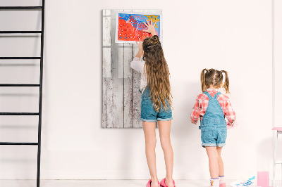 Tableau magnétique décoratif Planches de bois