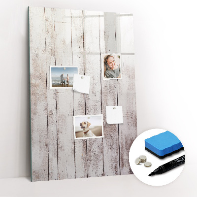 Tableau magnétique décoratif Planches de bois