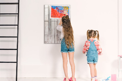 Tableau magnétique décoratif Planches de bois