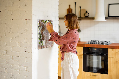 Tableau magnétique effaçable Des fleurs sur les planches