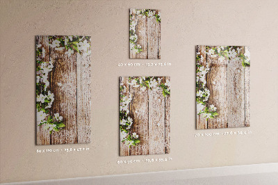 Tableau magnétique effaçable Des fleurs sur les planches