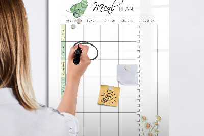 Tableau magnétique décoratif Plan de repas