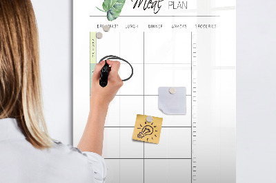 Tableau magnétique décoratif Plan de repas