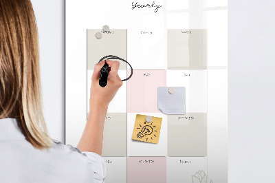 Tableau aimanté mural Agenda annuel