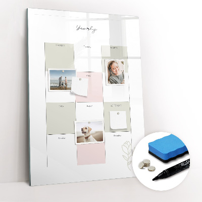 Tableau aimanté mural Agenda annuel
