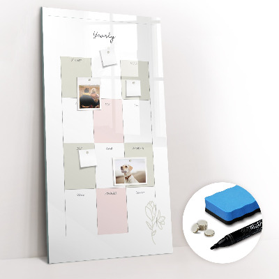 Tableau aimanté mural Agenda annuel