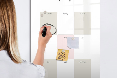 Tableau aimanté mural Agenda annuel