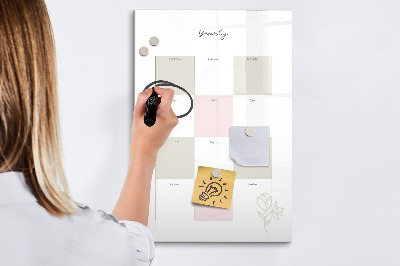Tableau aimanté mural Agenda annuel