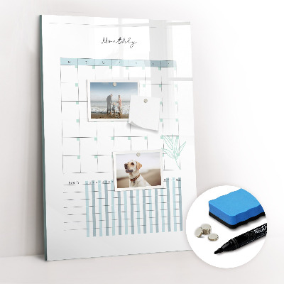 Tableau magnétique décoratif Planificateur mensuel