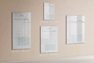 Tableau magnétique décoratif Planificateur mensuel