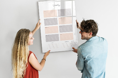 Tableau magnétique effaçable Agenda hebdomadaire