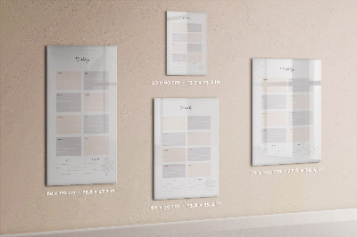 Tableau magnétique effaçable Agenda hebdomadaire