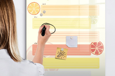 Tableau magnétique décoratif Planificateur de menus