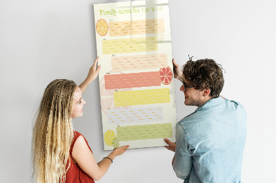 Tableau magnétique décoratif Planificateur de menus