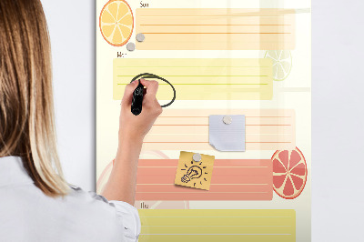 Tableau magnétique décoratif Planificateur de menus