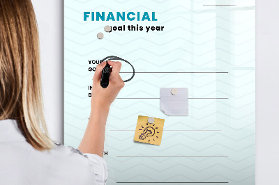 Tableau magnétique décoratif Planificateur financier