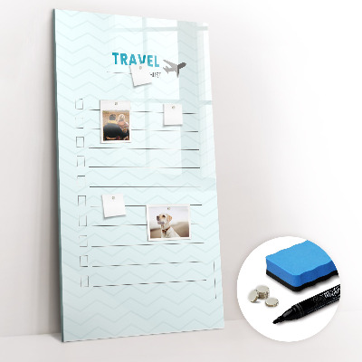 Tableau aimanté mural Planificateur de voyage