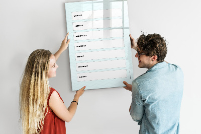 Tableau magnétique décoratif Agenda hebdomadaire