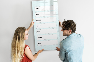 Tableau magnétique décoratif Agenda hebdomadaire
