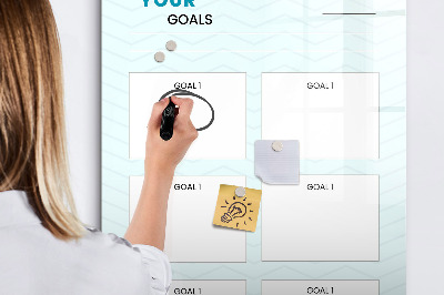 Tableau magnétique effaçable Planificateur d'objectifs