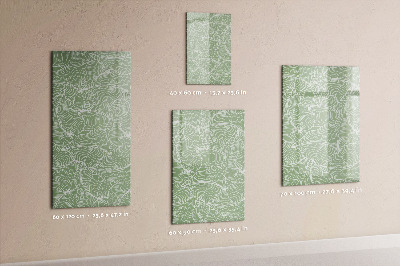 Tableau aimanté mural Motif à grandes feuilles