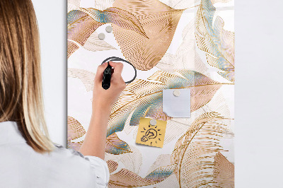 Tableau aimanté mural Motif de plumes d'oiseau