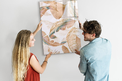Tableau aimanté mural Motif de plumes d'oiseau
